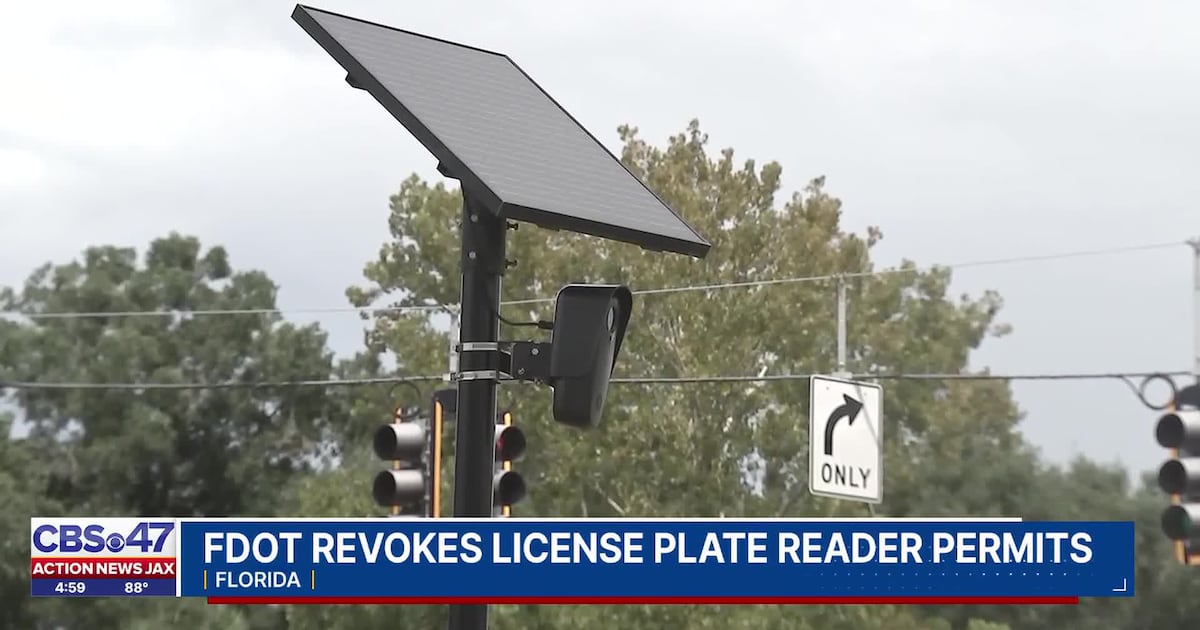 ‘Thank God’: Several NEFL law enforcement agencies stop using ALPR’s due to FDOT memo – Action News Jax