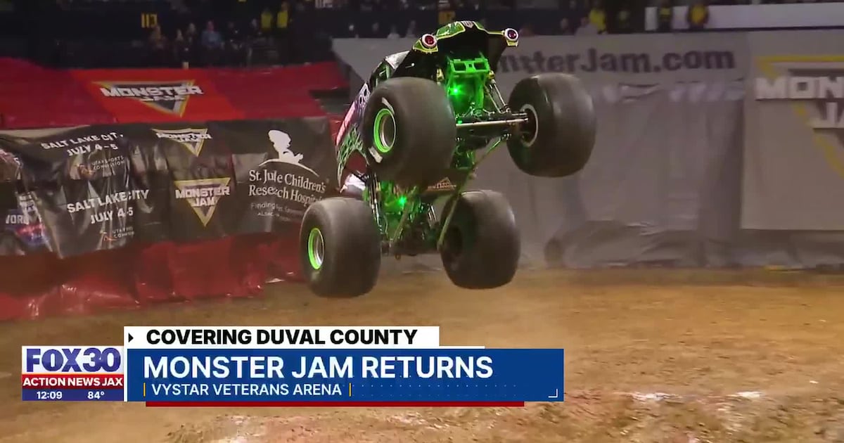 Monster Jam returns to Jacksonville at Vystar Stadium