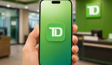 TD app on a phone