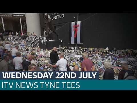 Books of Condolence and a sea of tributes for Kevin Keegan at St James Park | ITV News Tyne Tees