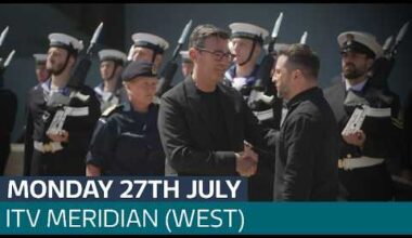 Andy Burnham visits Portsmouth to announce new Ukraine deal | ITV News Meridian (West)
