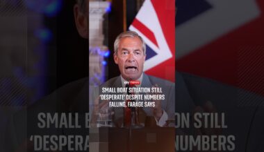 Small boat situation still 'desperate' despite numbers falling, Farage says