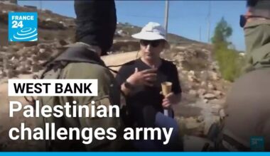 Palestinian American challenges Israeli army outside his home in the West Bank • FRANCE 24 English