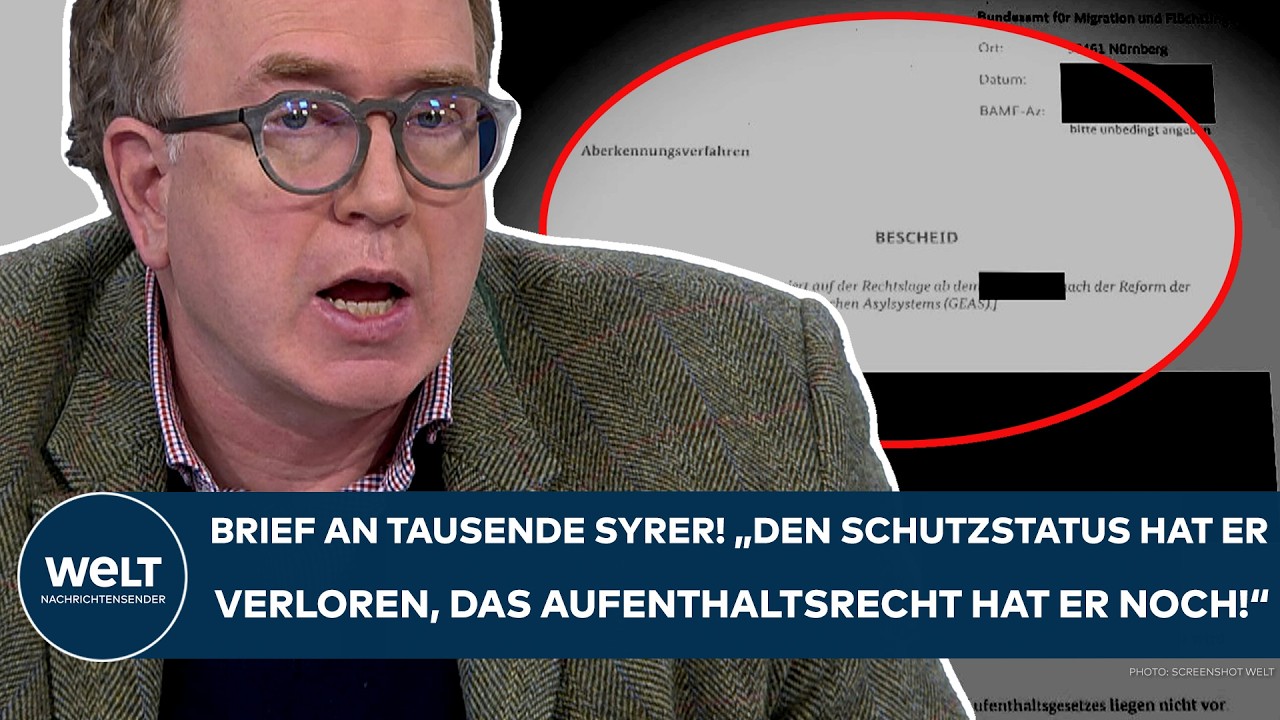 DEUTSCHLAND: Brief an Tausende Syrer! „Schutzstatus hat er verloren, Aufenthaltsrecht hat er noch!“