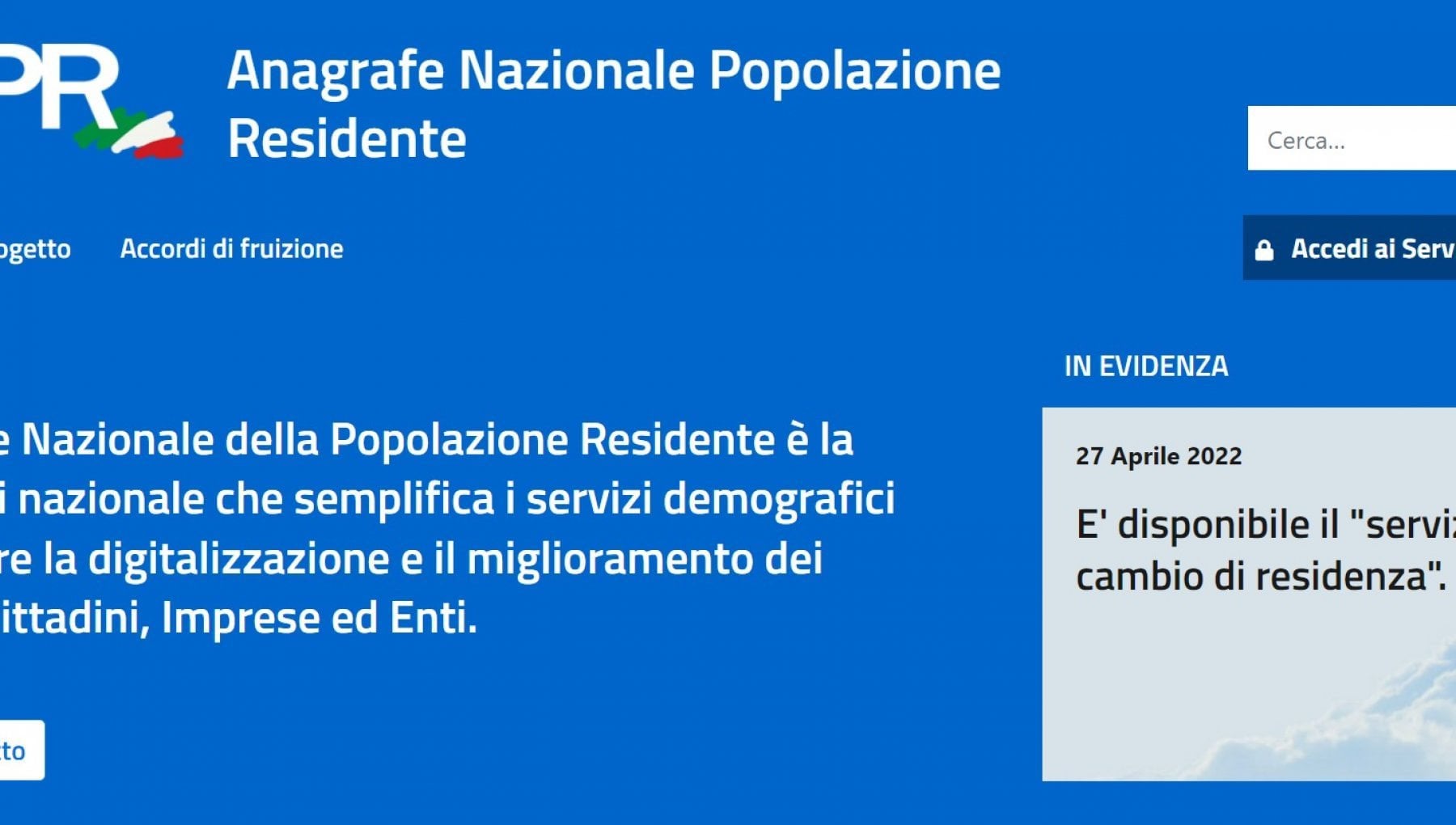 Anagrafe Nazionale attivo in tutta Italia il cambio di residenza