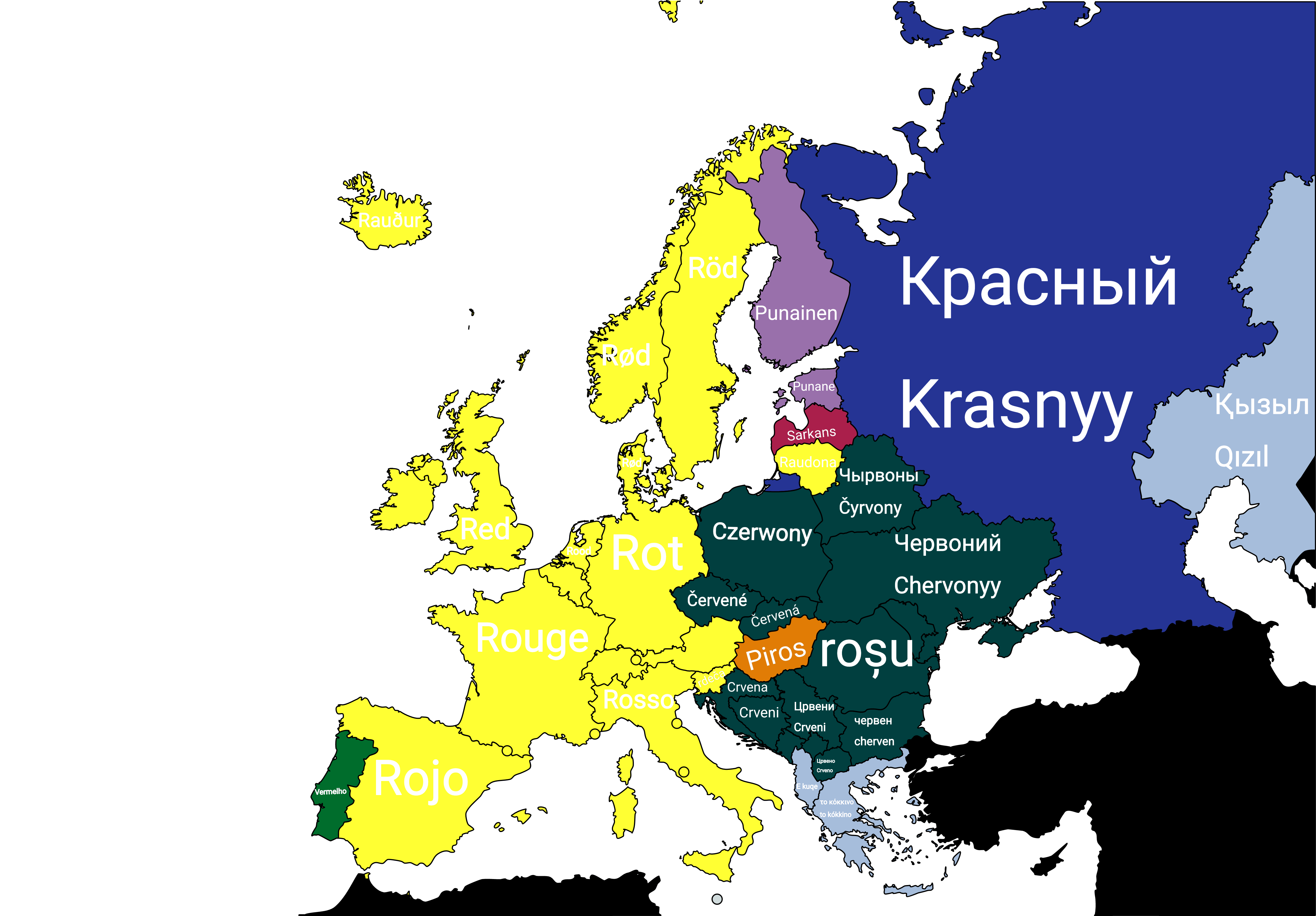 How To Say Red In European Languages EUROPE SAYS