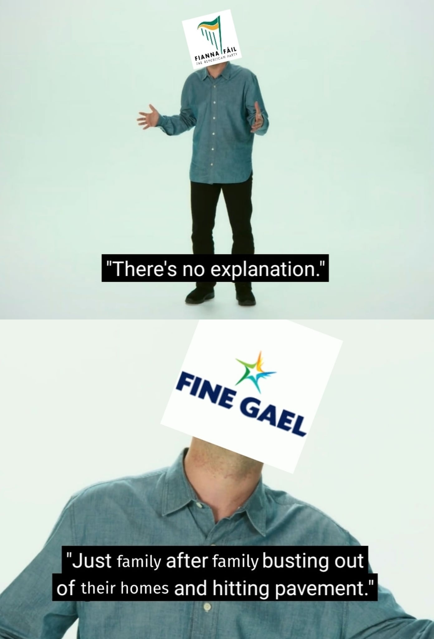 A public service announcement from government parties regarding the