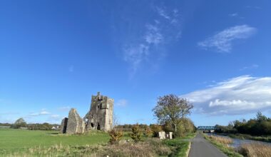 Cycle path along The Grand Canal. County Offaly, Ireland.