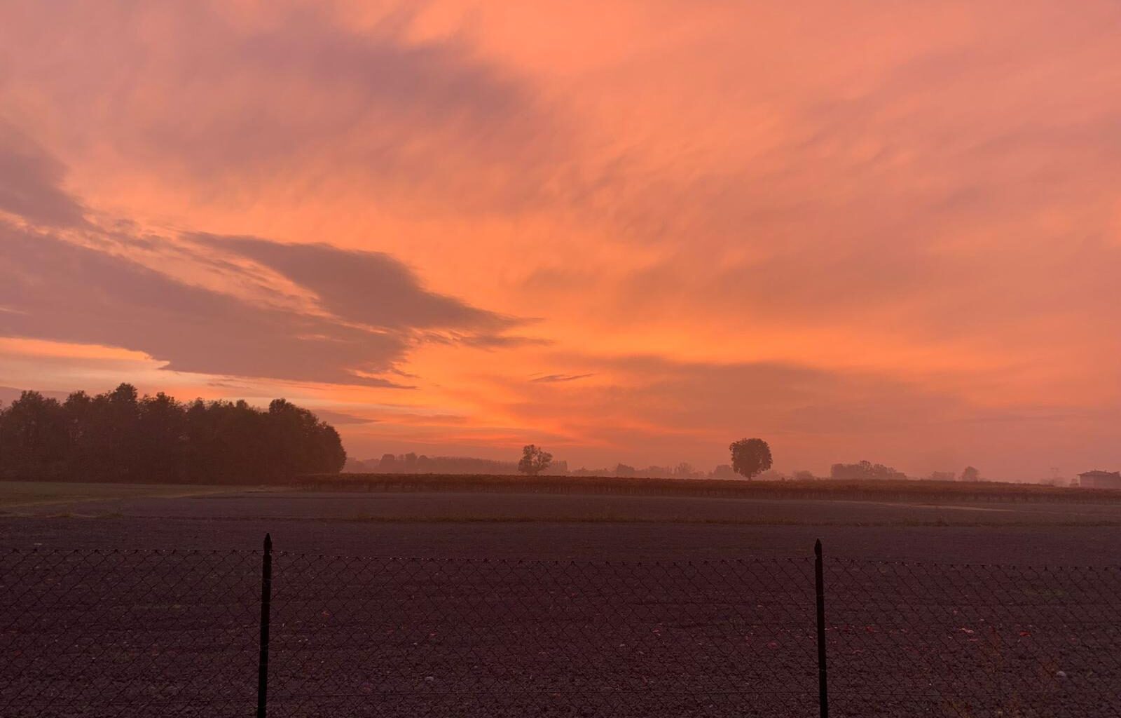 A sunrise in modena, italy