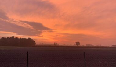 A sunrise in modena, italy