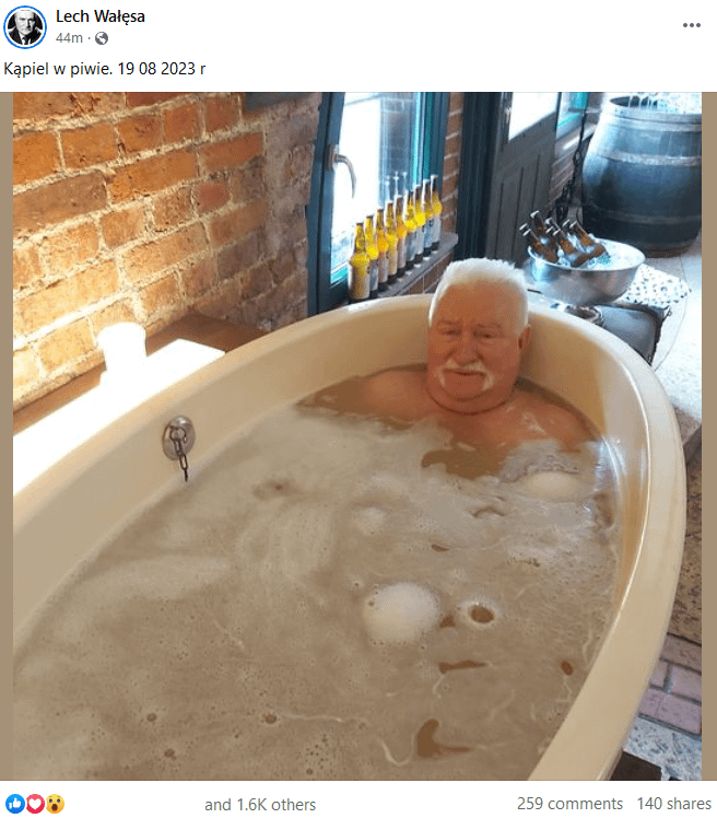 Kąpiel w piwie. 19 08 2023 r