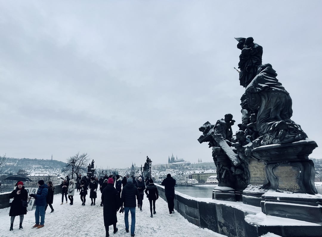 Prague in white