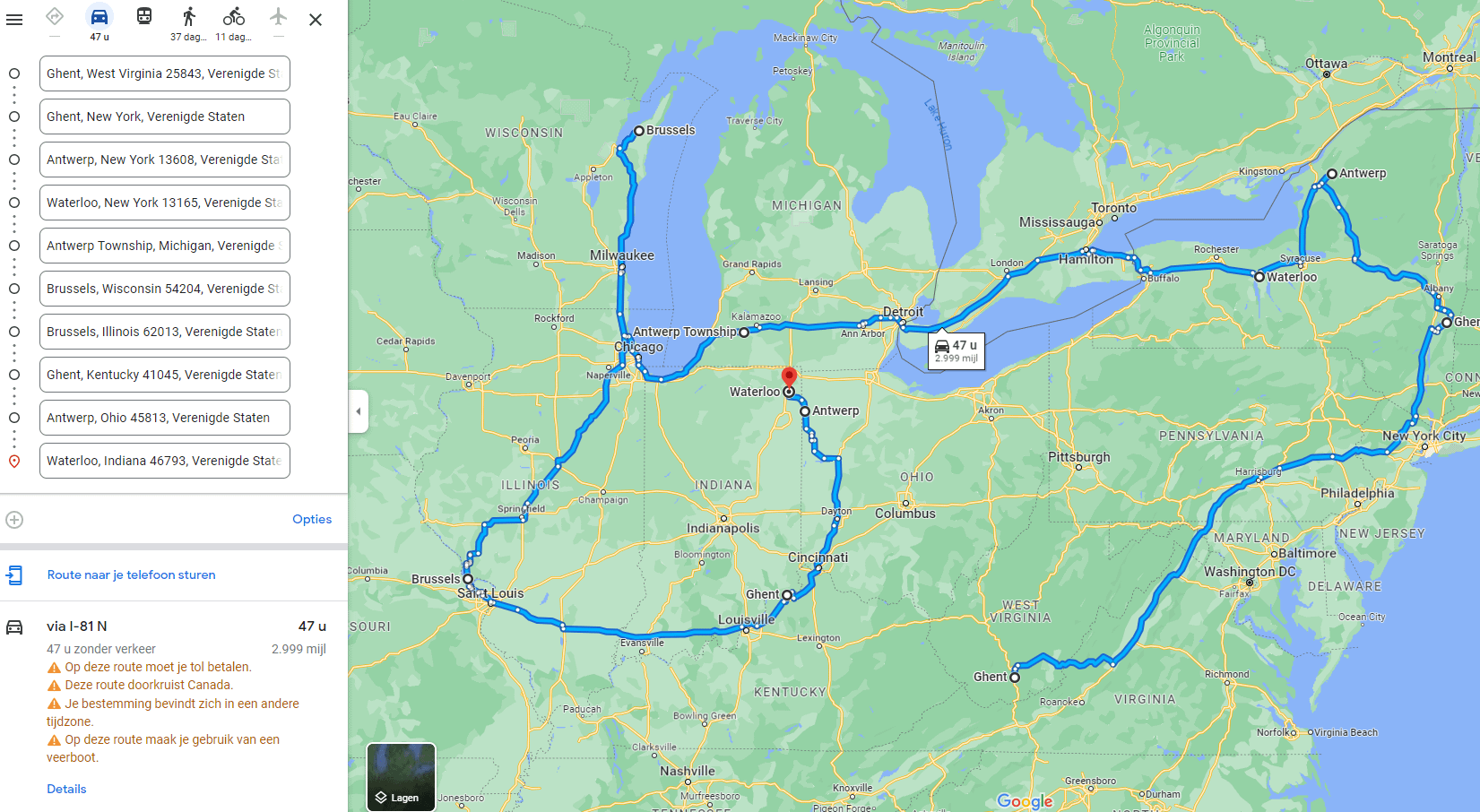 Opinion on my roadtrip?