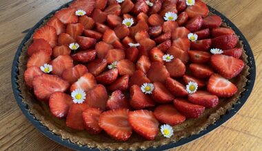 Tarte fraise et frangipane de noisette