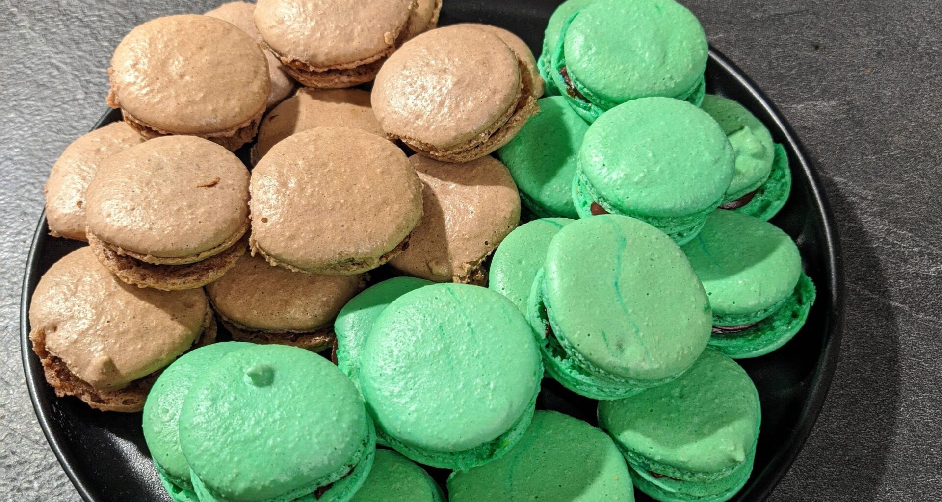 Macarons chocolat menthe & chocolat