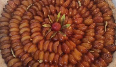 Tarte aux mirabelles et verveine
