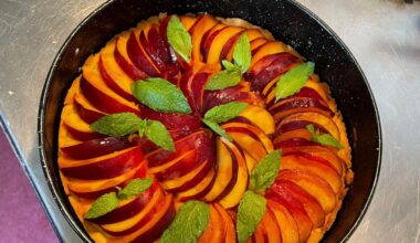 Tarte à la crème d' amande & nectarines