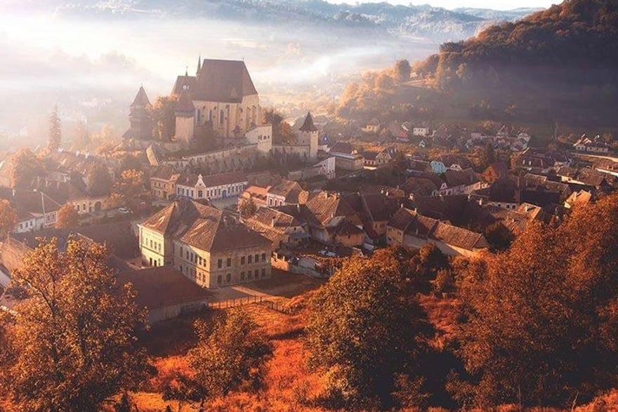 Toamnă în satul Biertan