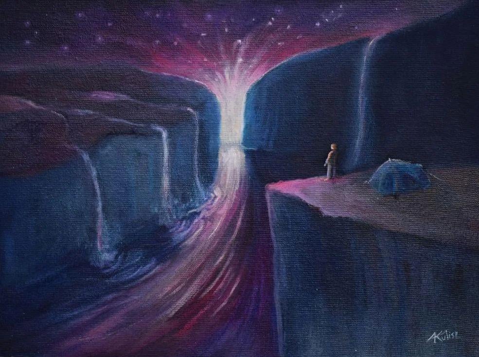 I was inspired to create this painting while exploring Norway's fjords!