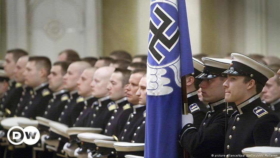 Read the info text below "Finland's air force logo drops swastika – DW – 07/02/2020"