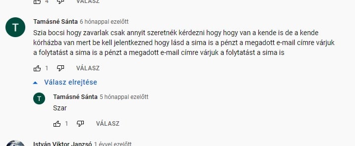 Napi Youtube kommentünket add meg nekünk ma