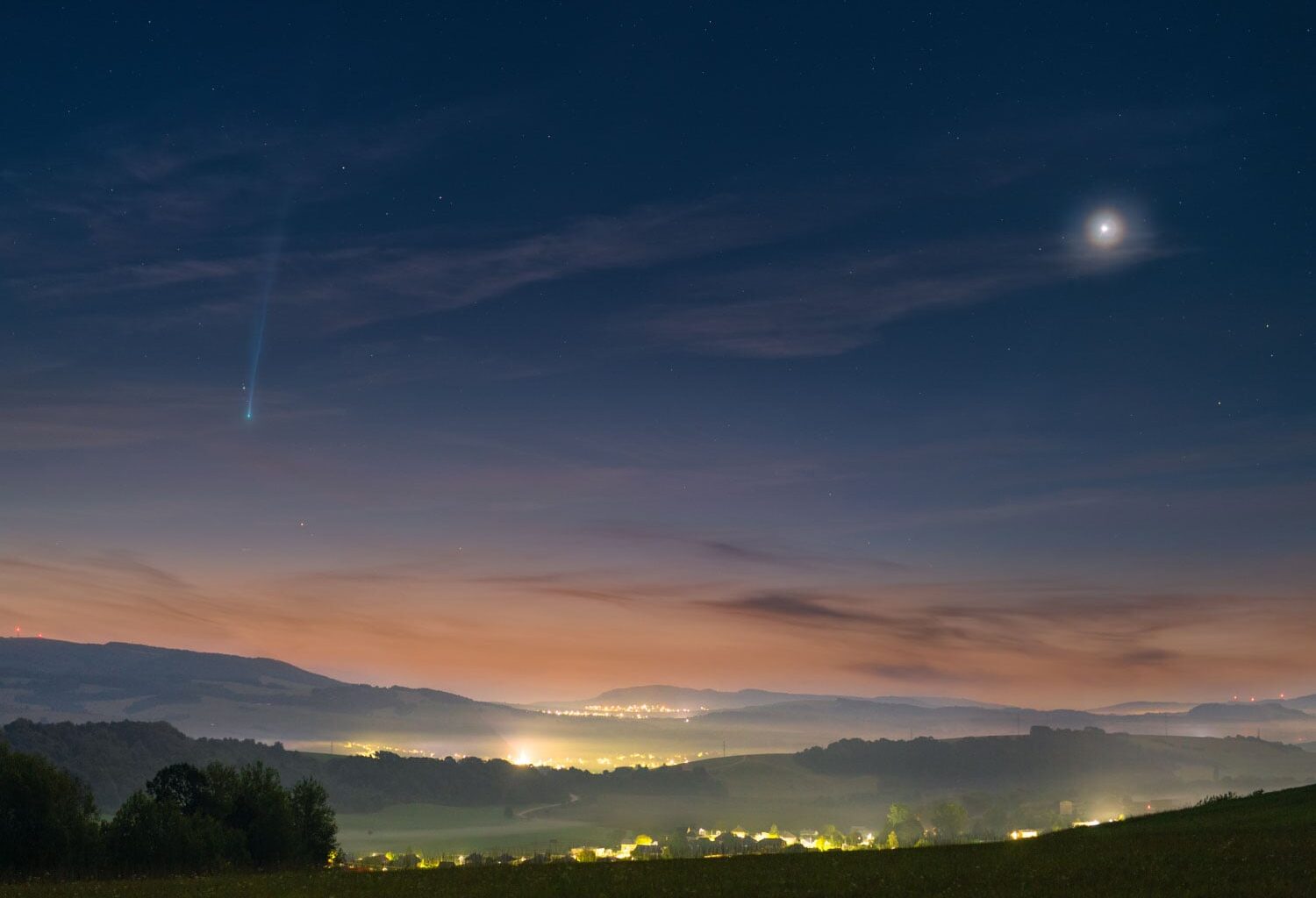 NASA Astronomy Picture of the Day - Comet Nishimura and Venus, taken by Petr Horálek near Záhradné (Prešov region), 2023 September 11