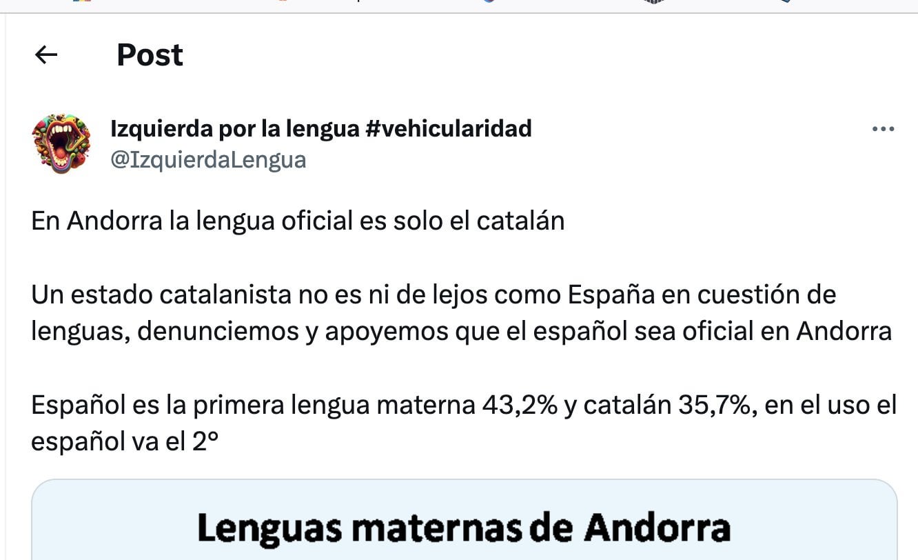 Grups espanyols tornen a demanar la cooficialitat del castellà a Andorrà