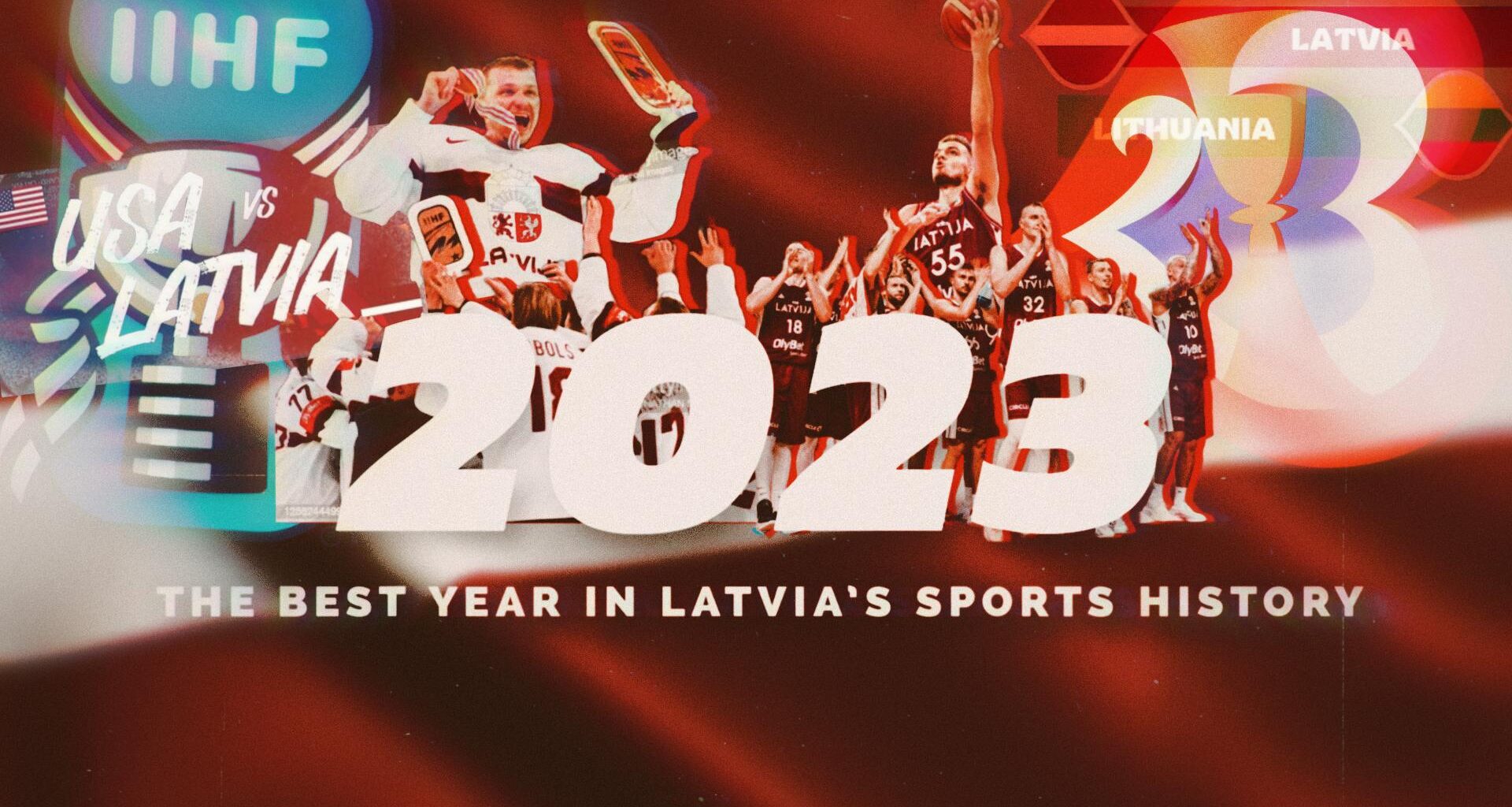 2023 is seriously the best year in Latvia's sports history, so I made this really amazing poster, honoring Latvia's third place in hockey and the fifth place in basketball! 🇱🇻🇱🇻🏀🏒🥉 Let me know what do you guys think about this!