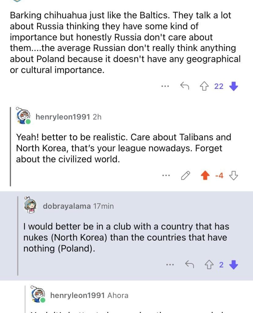 What ruskies thing about polish. The average orki mindset….