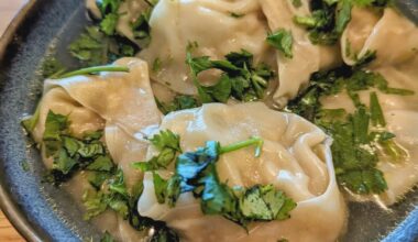 Nous avons fait des wontons ce soir !
