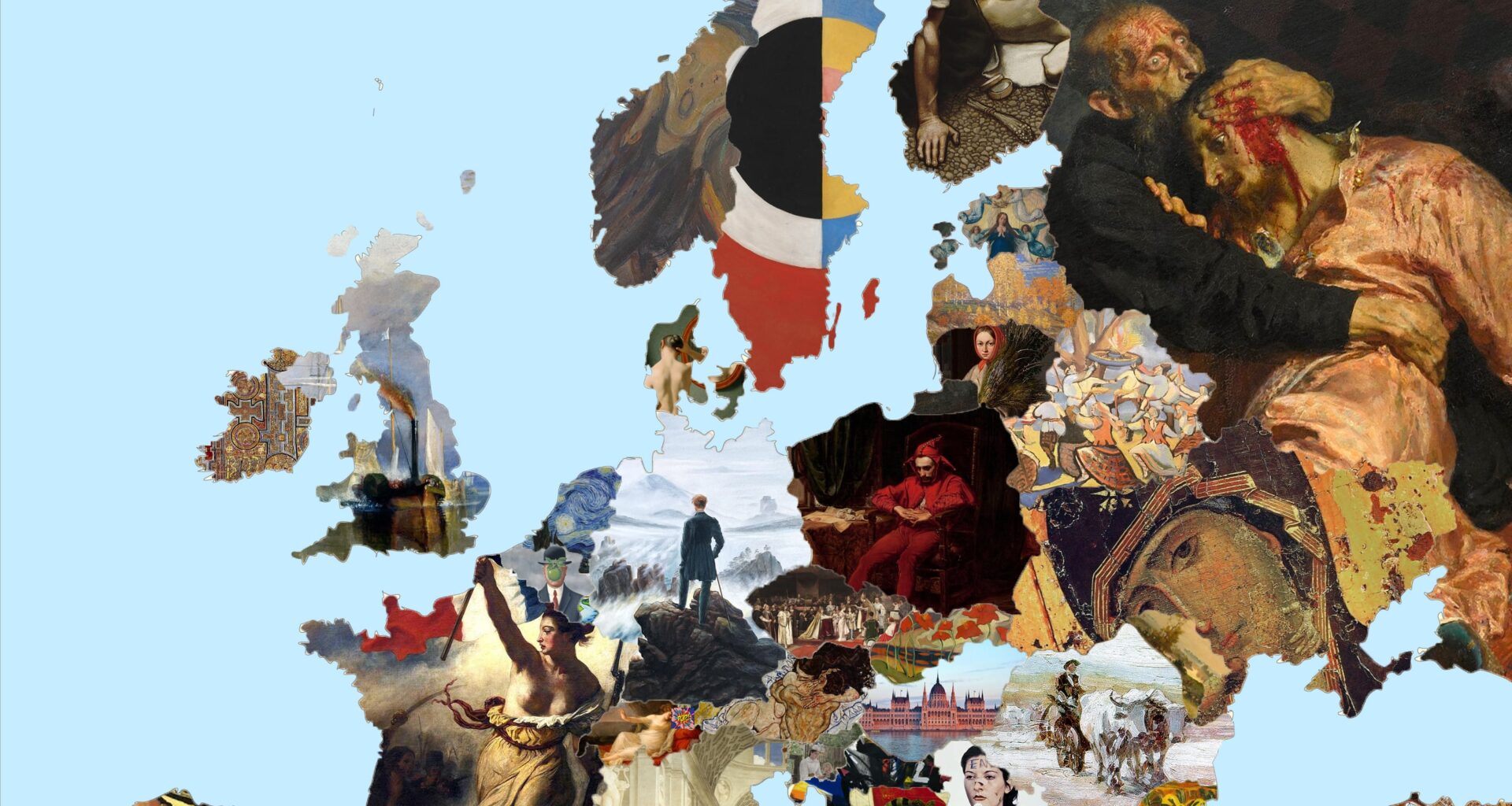 [OC] A Cultural Map of Europe - Works of Arts that changed History