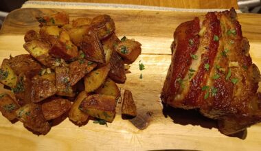 Travers confit - Pomme de terre sautées ail & persil