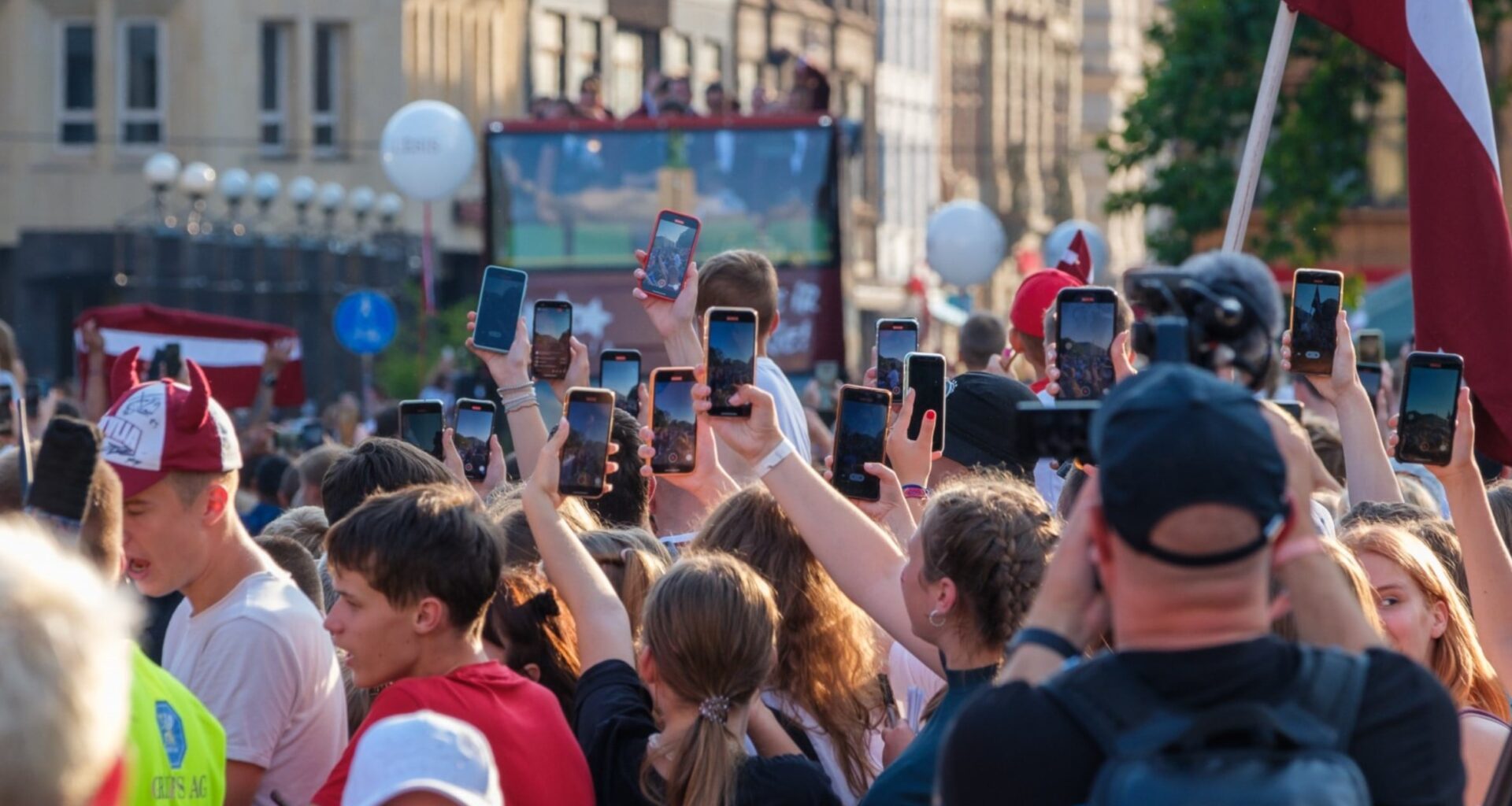 On this year's 9/11 anniversary, thousands of latvians gather in celebration to witness an honorary flyby of the country's national airline.
