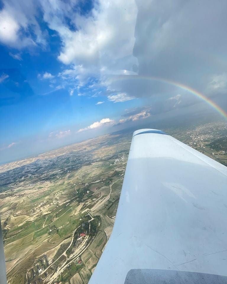 Flying over cyprus
