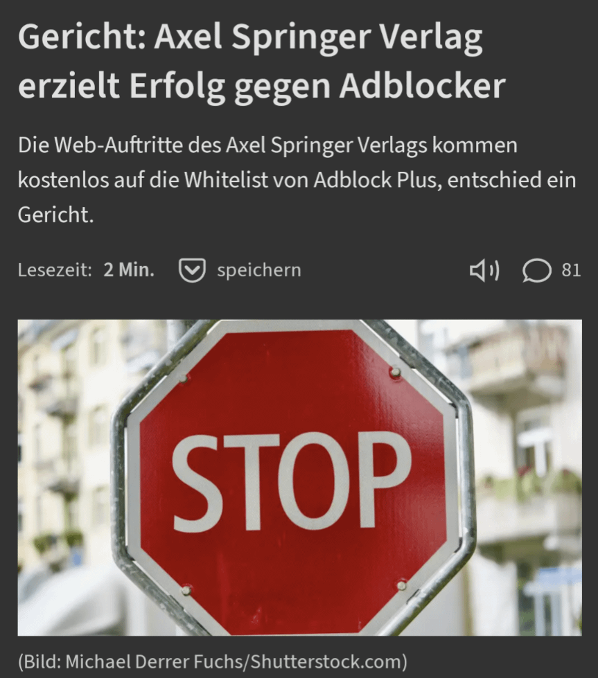 Zeit, um von AdBlock Plus wegzugehen...