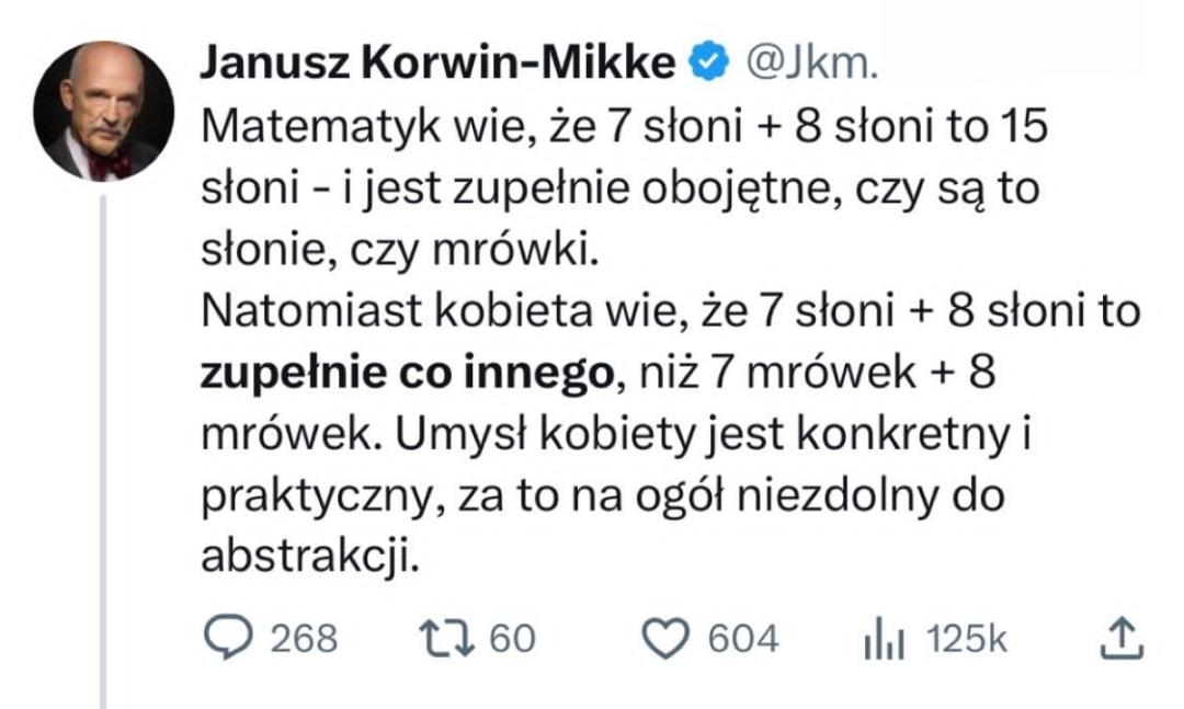 Ten Pan to już we własnym świecie chyba żyje...