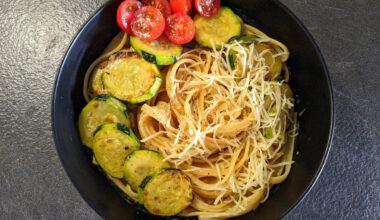 Pâtes crème et courgettes