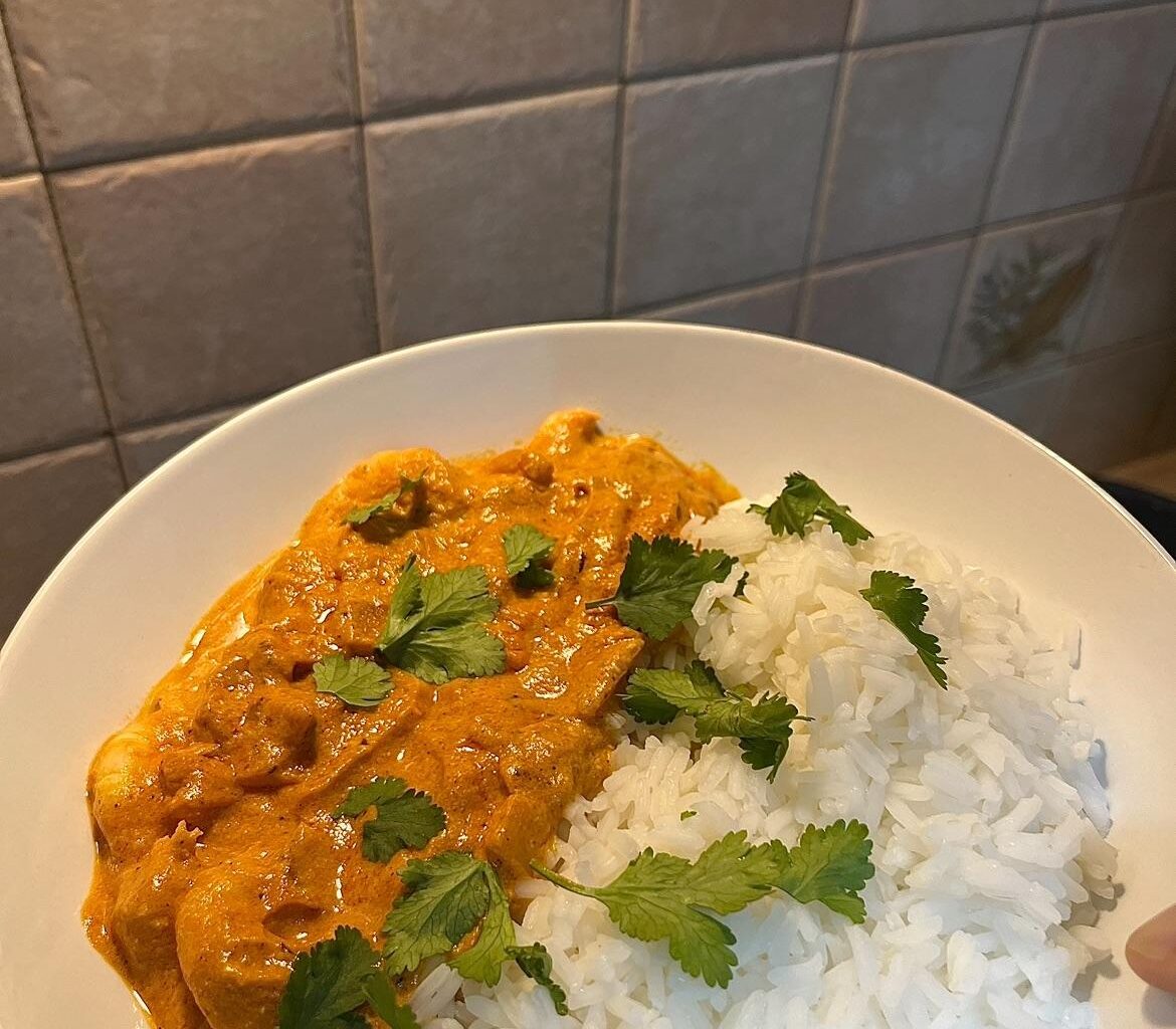 Curry de crevettes et riz, fait maison !
