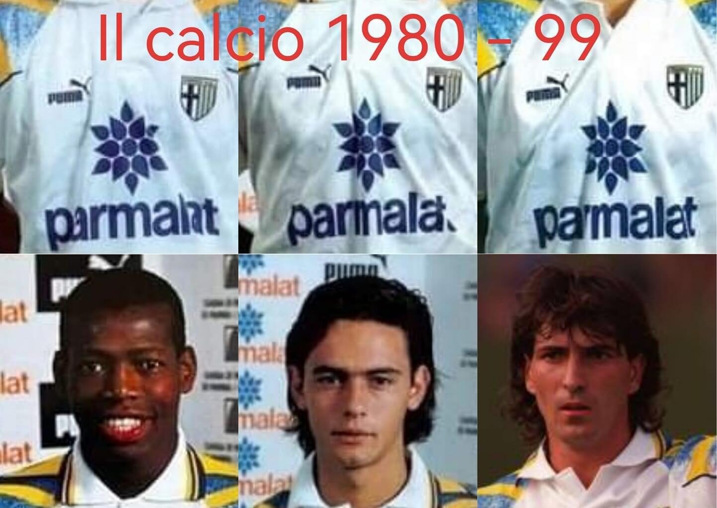 1995-96 L’attacco del Parma Gianfranco Zola Hristo Stoickov Tomas Brolin Faustino Asprilla Filippo Inzaghi Alessandro Melli