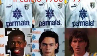 1995-96 L’attacco del Parma Gianfranco Zola Hristo Stoickov Tomas Brolin Faustino Asprilla Filippo Inzaghi Alessandro Melli