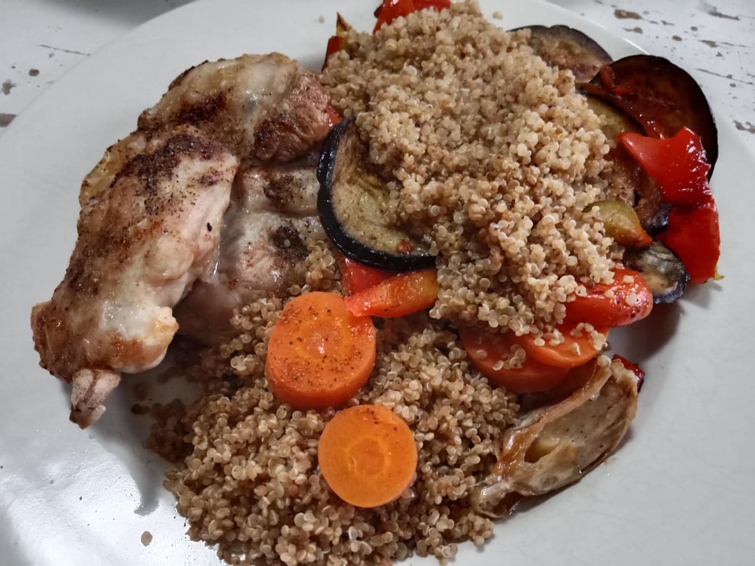 Poulet quinoa légumes épicés et saison pour tenir tête à ces épices