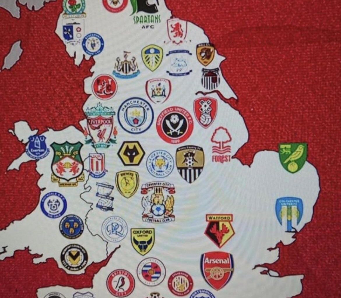 The ‘Welcome to Wrexham’ documentary produced this map of English clubs…