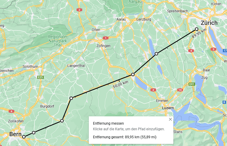 Why isn't there a more direct train and autobahn in between Zürich and Bern? It would be 15% shorter