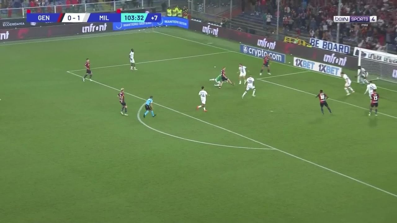 Olivier Giroud qui sauve the Milan AC dans le temps additionnel après l'expulsion de Maignan