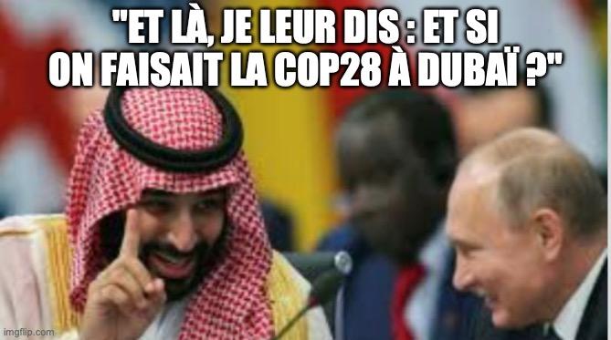 En parlant de blague, la COP 28 est a Dubaï ! #BOYCOP28
