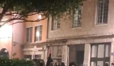 [Lyon 11 novembre] Une cinquantaine de fascistes armés (barres de fer, mortiers d'artifice, matraques) attaquent une conférence du collectif Palestine 69. La police arrive 30mn après et... Interpelle violemment des participants de la conférence.