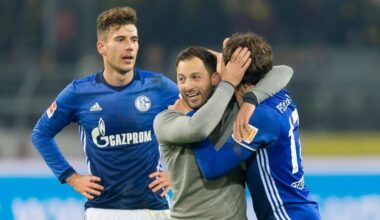 Leon Goretzka über die Halbzeitansprache beim Revierderby 2017 (4:4): "Wir haben nachträglich seine Halbzeitansprache auf einem USB-Stick bekommen, der auch immer noch unter meinem Fernseher liegt. Das war bis heute eine der besten Ansprachen, die ich erlebt habe."