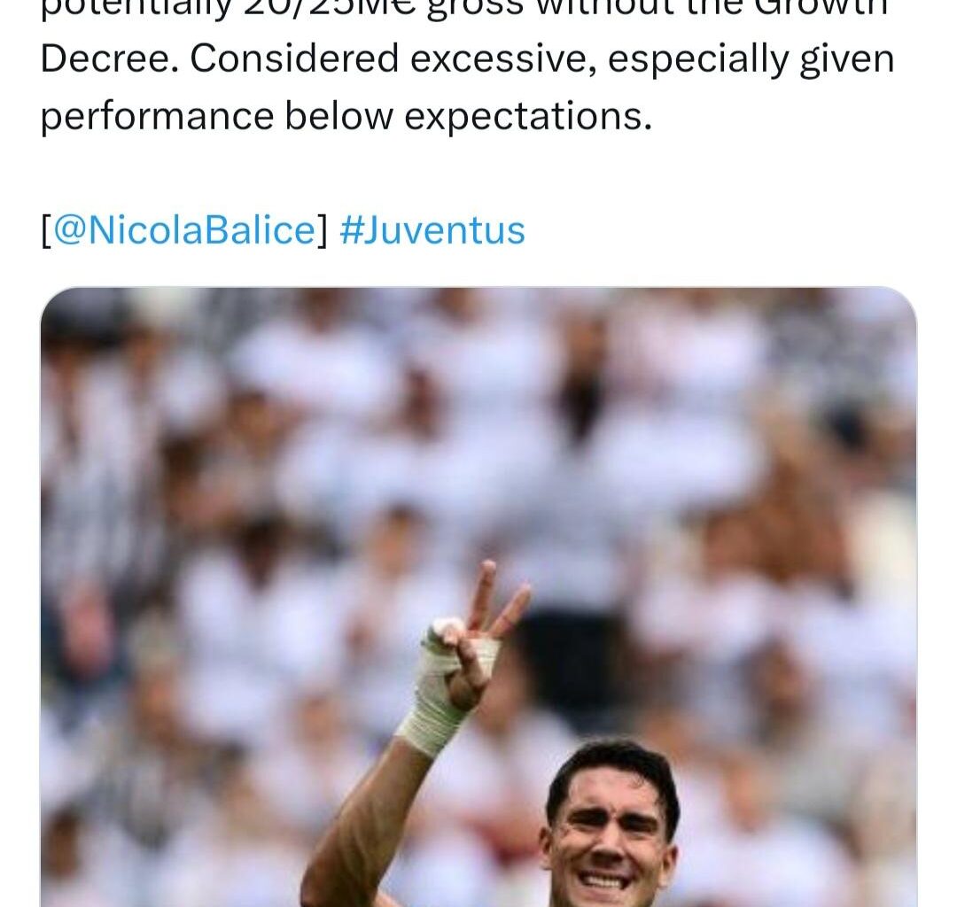 Seems like Dusan spell at Juve might come to an end. If true the salary sounds crazy