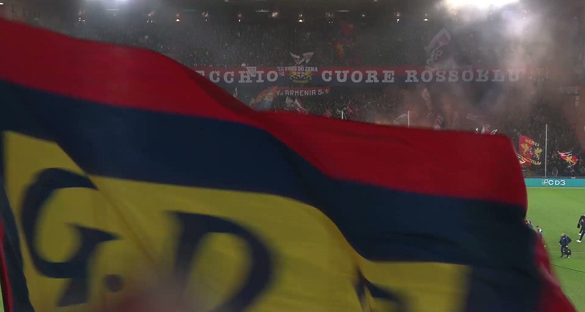 The Genoa CFC walk onto the pitch is epic