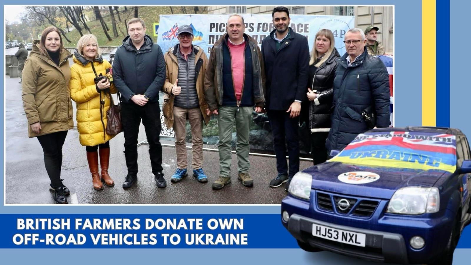 British farmers have donated more than 35 off-road vehicles to the Armed Forces of Ukraine British farmers and volunteers personally drove these off-road vehicles to Lviv, and then handed them over to the Armed Forces of Ukraine.